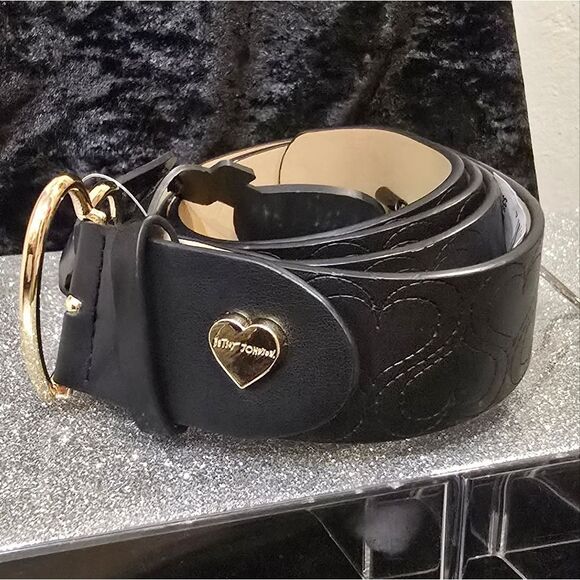 Betsey Johnson Heart Embossed  Belt & Buckle main image 6